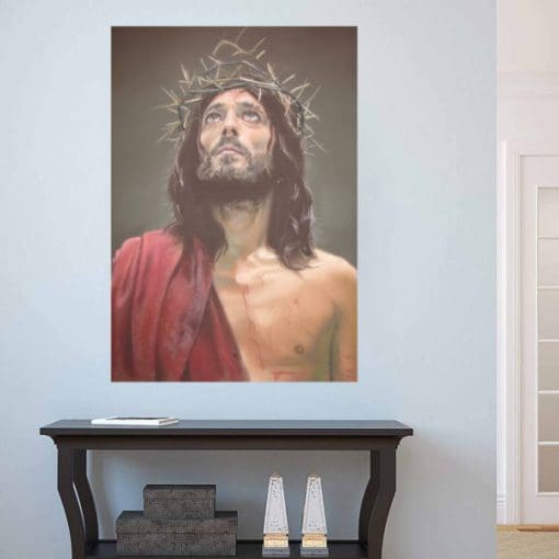Obraz Ježiš Kristus Nazaretský farebný s korunou