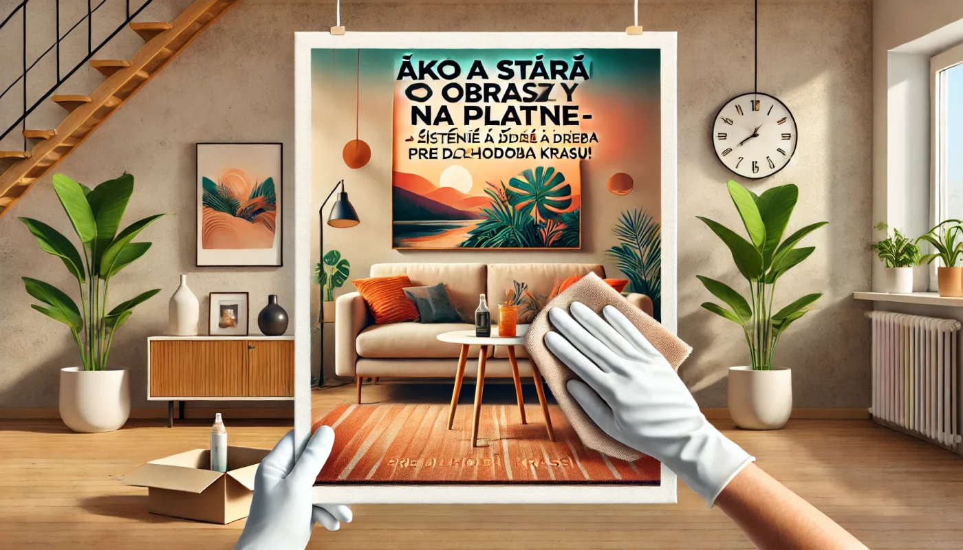 Starostlivosť o obrazy na plátne - čistenie prachom a správne umiestnenie v interiéri.