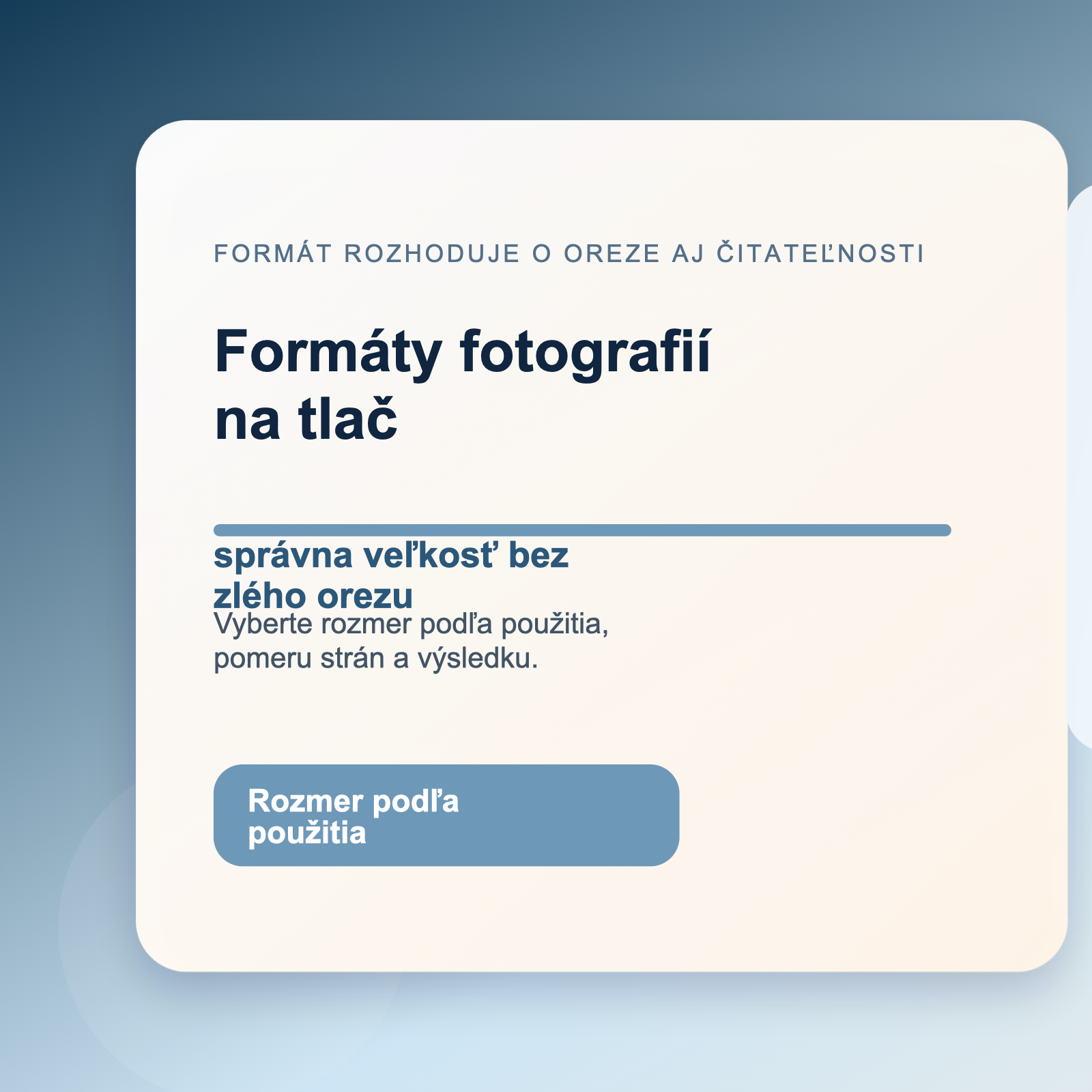 Formáty fotografií na tlač podľa použitia a pomeru strán